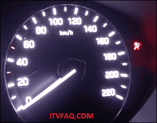 Testigo de airbag encendido.